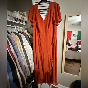 Ever Pretty Rust Chiffon Bridesmaid Dress